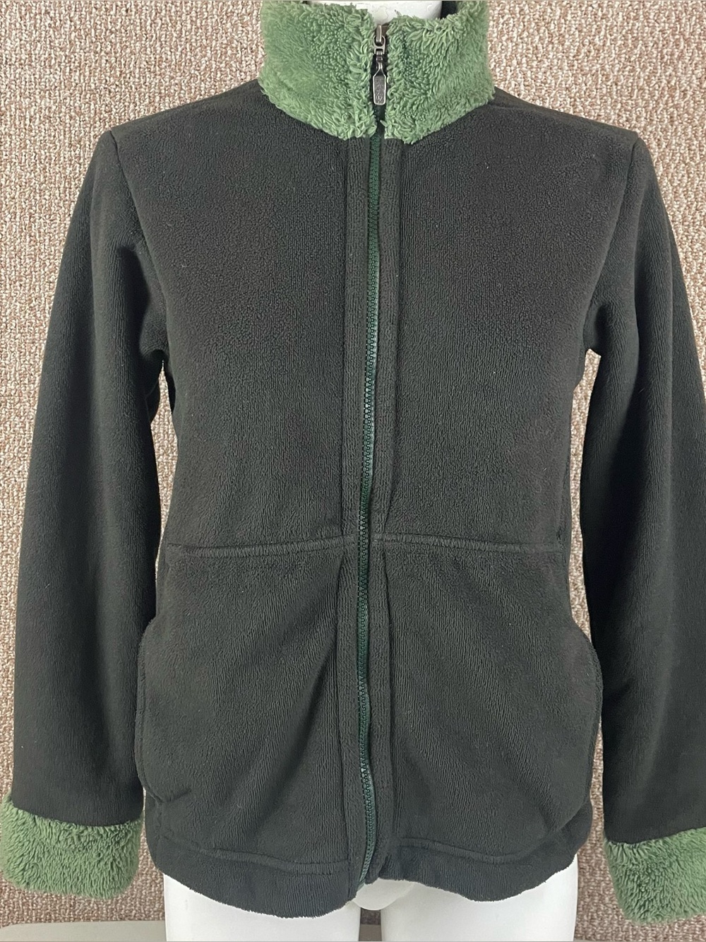 Patagonia Synchilla Jacket Women’s Medium Green Full Zip Gorpcore Fleece Y2K R2